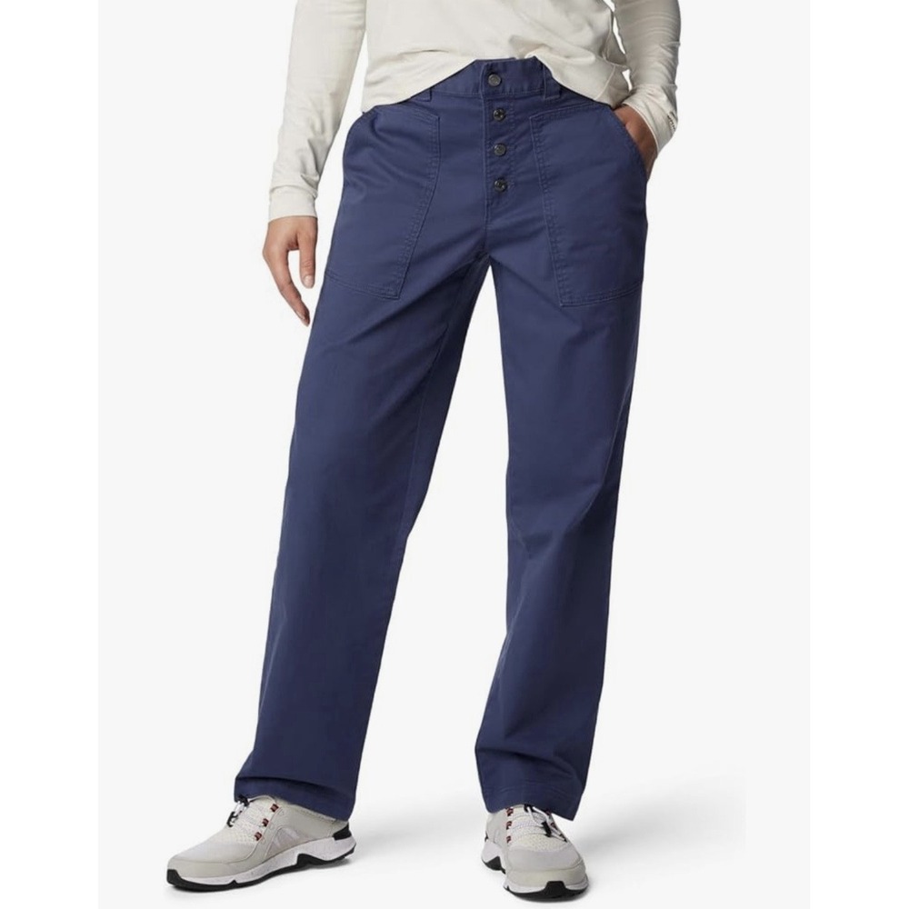 Columbia Holly Hideaway Pants Women's Size 14 Straight Leg Regular Fit Button Up
